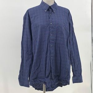 Alex Cannon mens plaid button up shirt sz XL  MA57